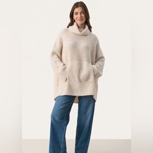 PART TWO Tocca Overside Turtleneck Sweater Size Medium Wool Blend